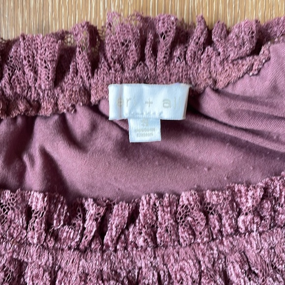 Anthropologie Rose Pink Off-the-Shoulder Top - Picture 3 of 4